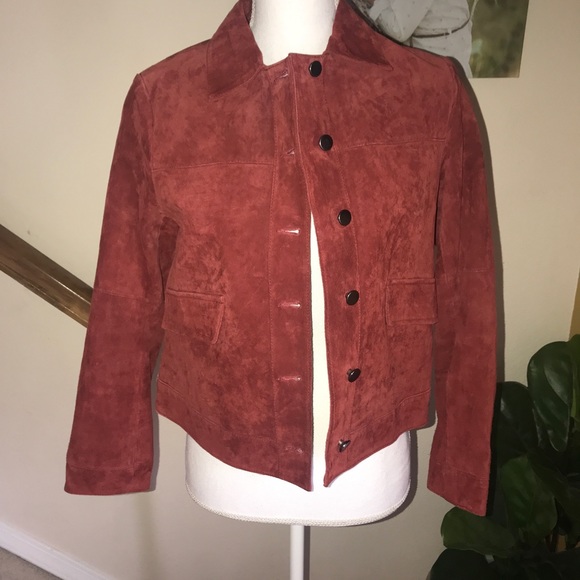zara red suede jacket